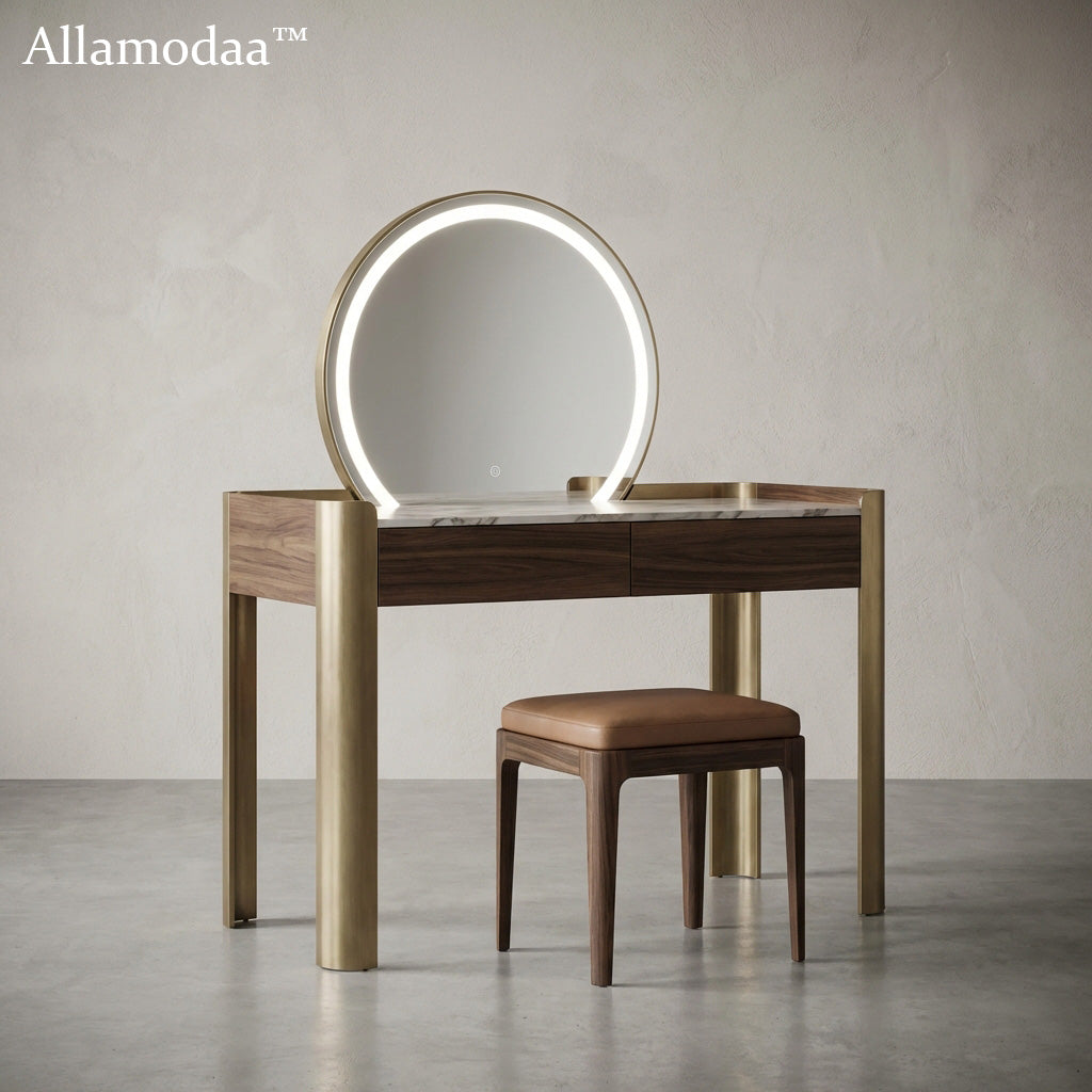 Allamodaa™ LumaFrame Vanity Desk Set